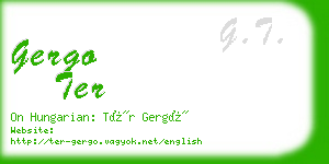 gergo ter business card